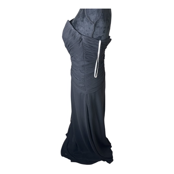 Belsoie Strapless Side draped Maxi Formal Dress/ Gown Size 8 - Picture 2 of 5
